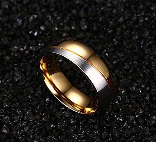 Asma Jewel House 18k Gold Plated Zirconia Stainless Steel Engagement Wedding Band Couple Ring