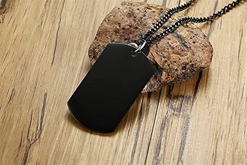 Asma Jewel House Black Stainless Steel 2 in 1 Bible English Verses Engraved Dog Tag Pendant Bullet Ashes Cremation Urn Necklace for Men