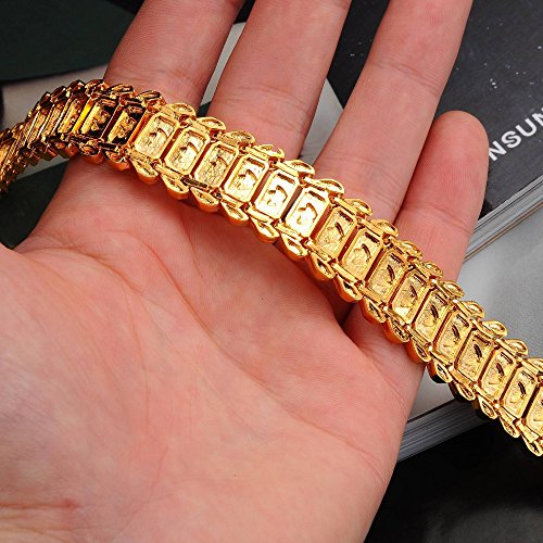 Asma Jewel House Stainless Steel 18K Gold Plated Bracelet for Men