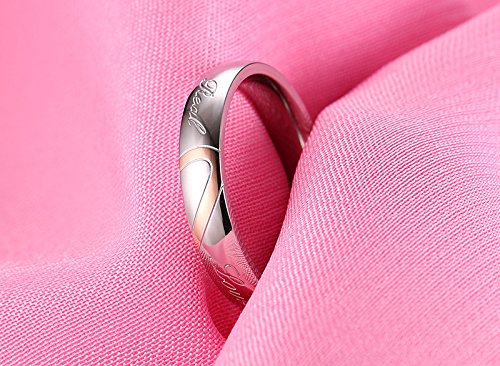 Asma Jewel House Real Love Puzzle Heart Stainless Steel Valentine Love Wedding Engagement Promise Band Couple Ring