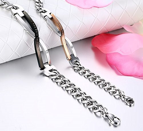 Asma Jewel House 316l Stainless Steel Lovers Best Friend Bracelet for Couples