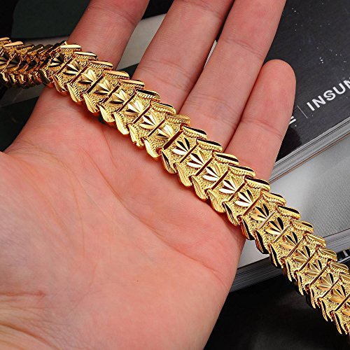 Asma Jewel House Stainless Steel 18K Gold Plated Bracelet for Men