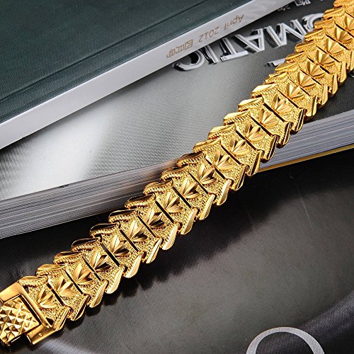 Asma Jewel House Stainless Steel 18K Gold Plated Bracelet for Men